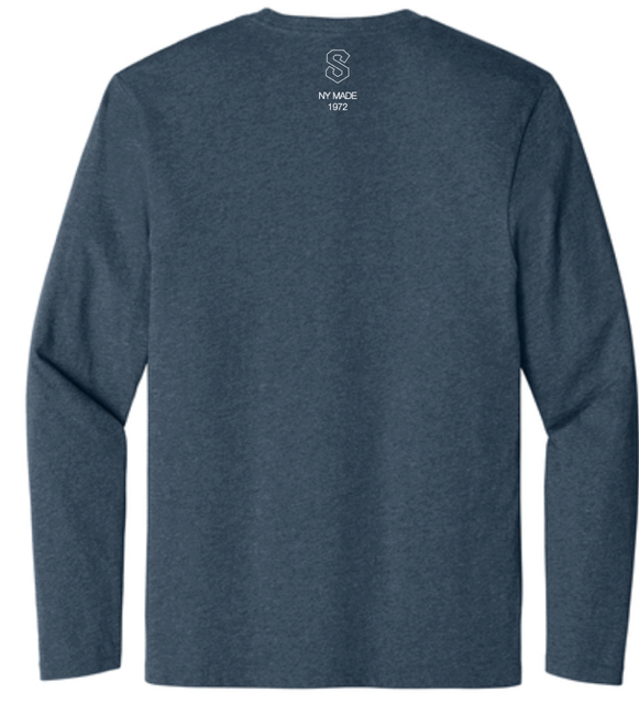 Heather Navy Long Sleeve Unisex Shirt