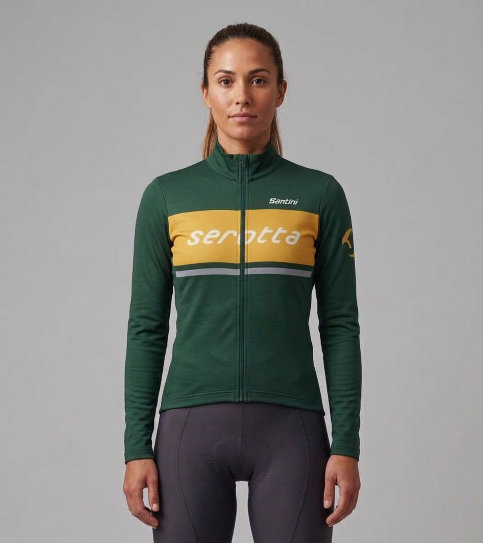 Santini Lush Winter Jersey -Green