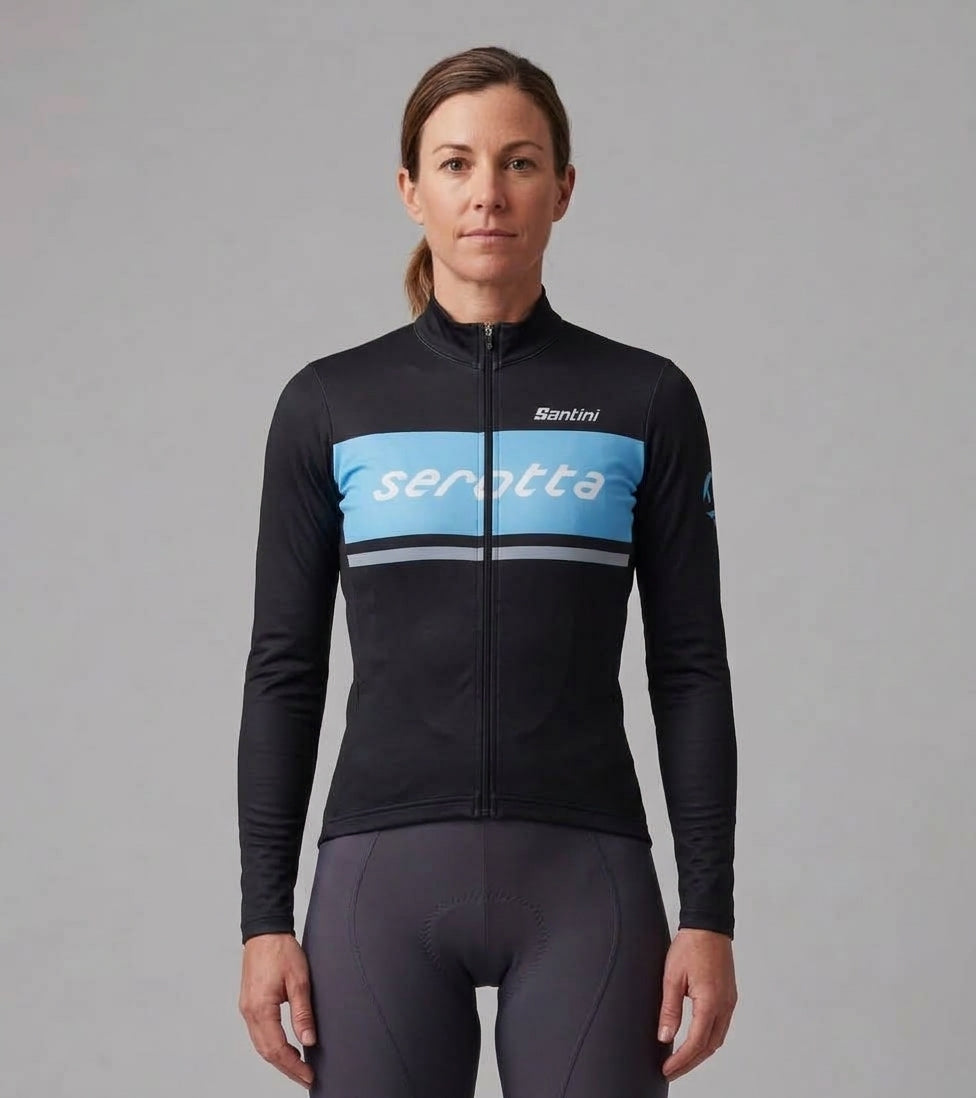 Santini Lush Winter Jersey -Light Blue