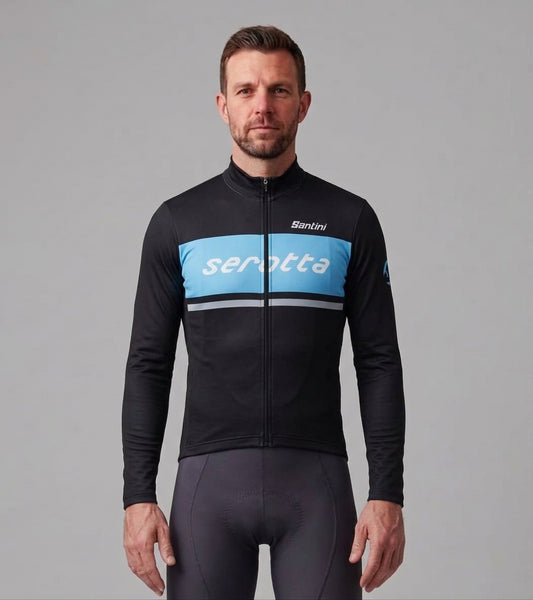 Santini Lush Winter Jersey -Light Blue
