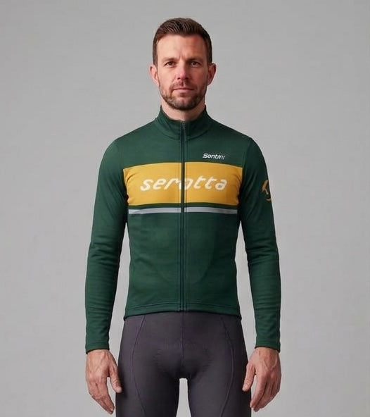 Santini Lush Winter Jersey -Green